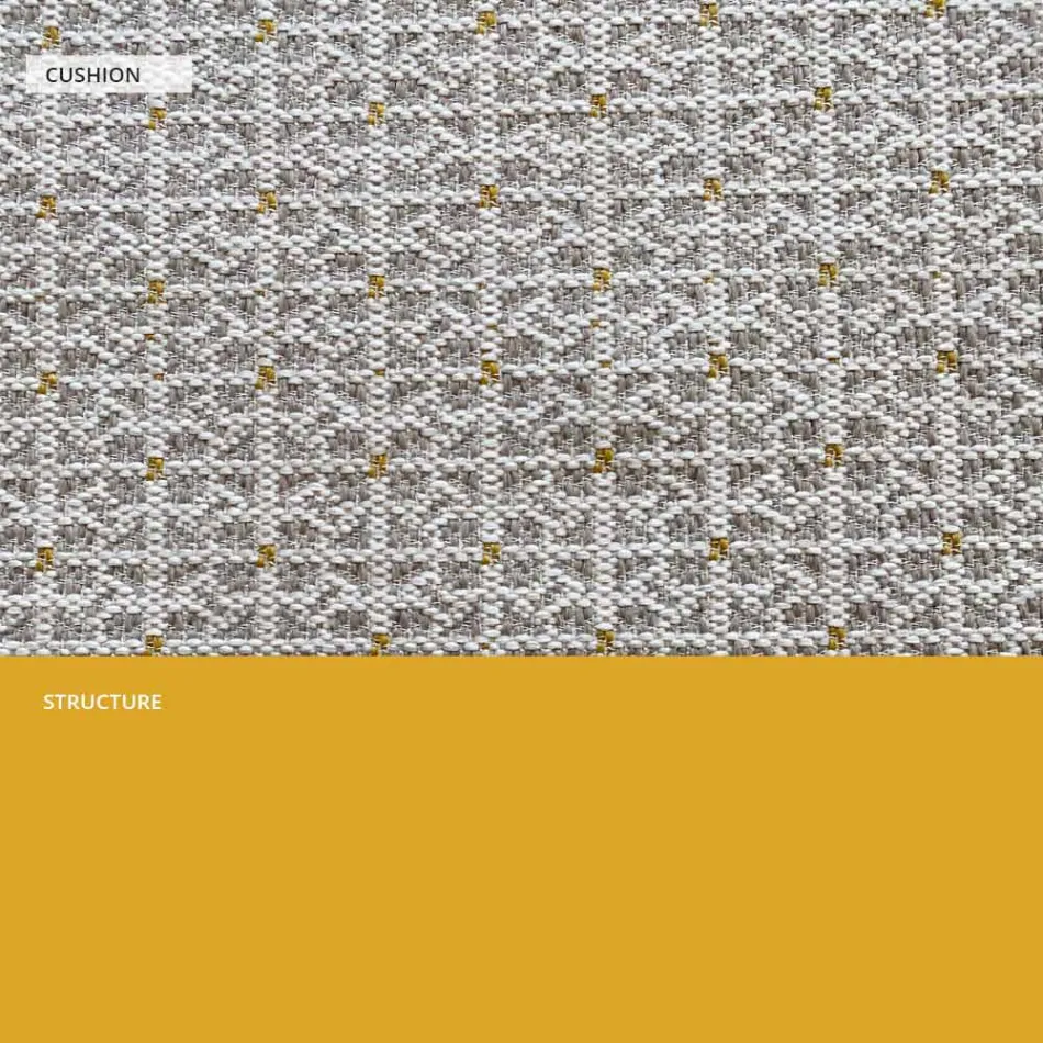 Poltrona externa de metal com almofada luxuosa fabricada na Itália - Karol Viadurini