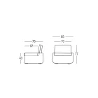 Poltrona Outdoor em Polietileno com Almofada em Tecido Fabricado na Itália - Belida Viadurini