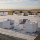 Poltrona de exterior em polietileno com almofada Made in Italy - Chiabotto Viadurini