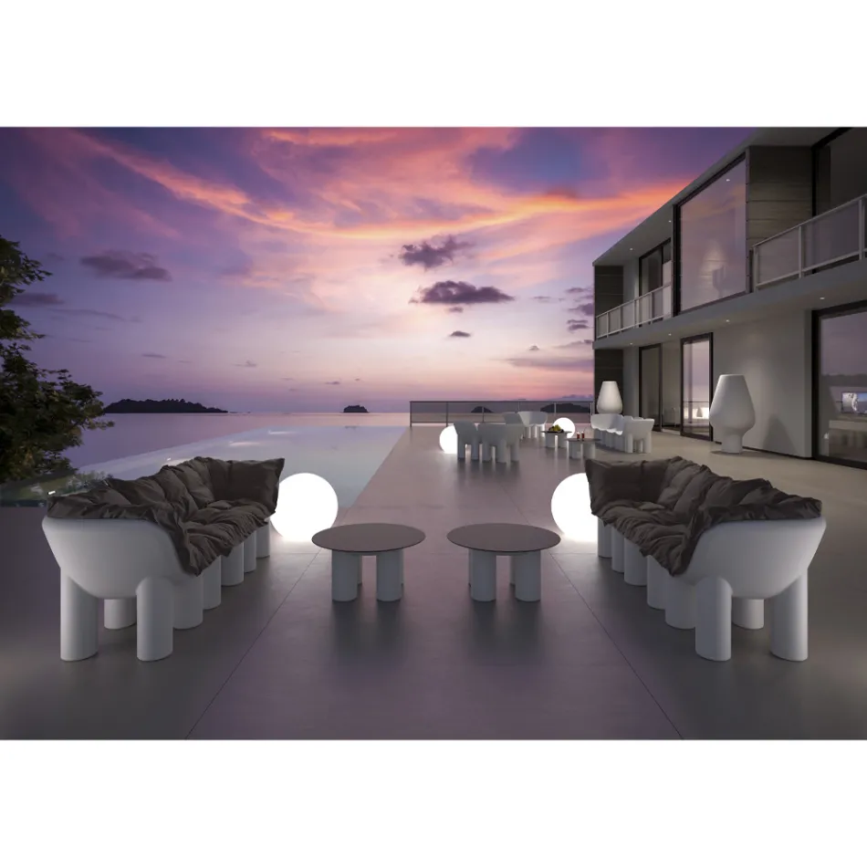 Poltrona Outdoor em Polietileno com Almofada Made in Italy - Freccia Viadurini