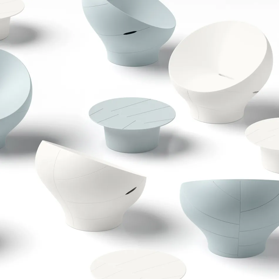 Poltrona de polietileno para uso externo, disponível em várias cores - Toalha Viadurini