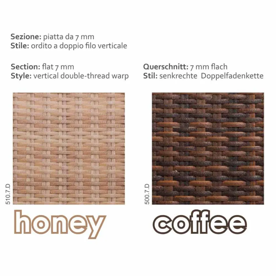 Poltrona de poltrona ao ar livre design tecido mão Cooper Viadurini