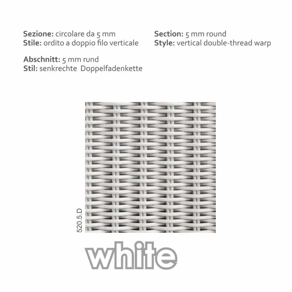 Poltrona de polietileno de exterior com tecido de mão Naomi Viadurini