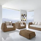 Poltrona ao ar livre em tecido Polyrattan - Charlie Viadurini