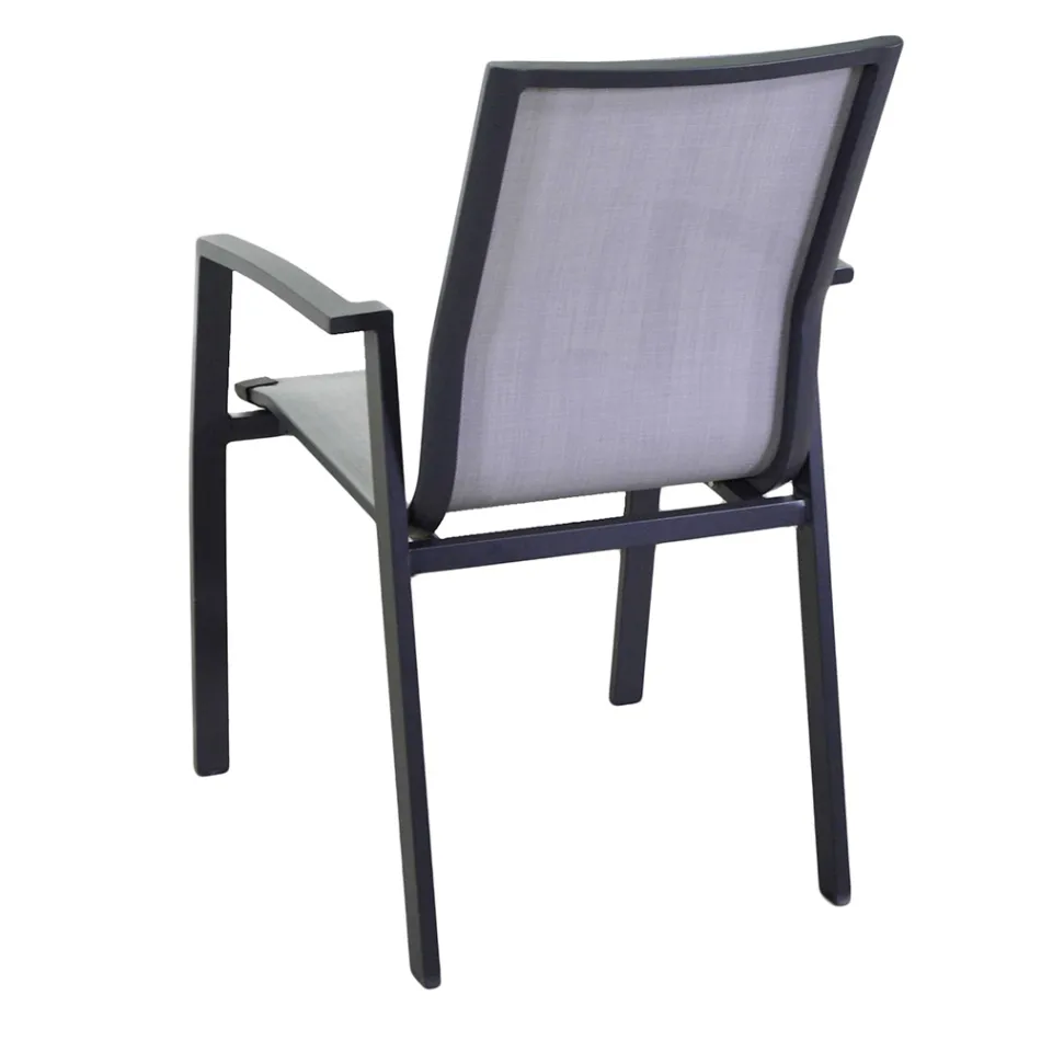 Cadeirão de exterior em alumínio e textilene - Mapa Viadurini