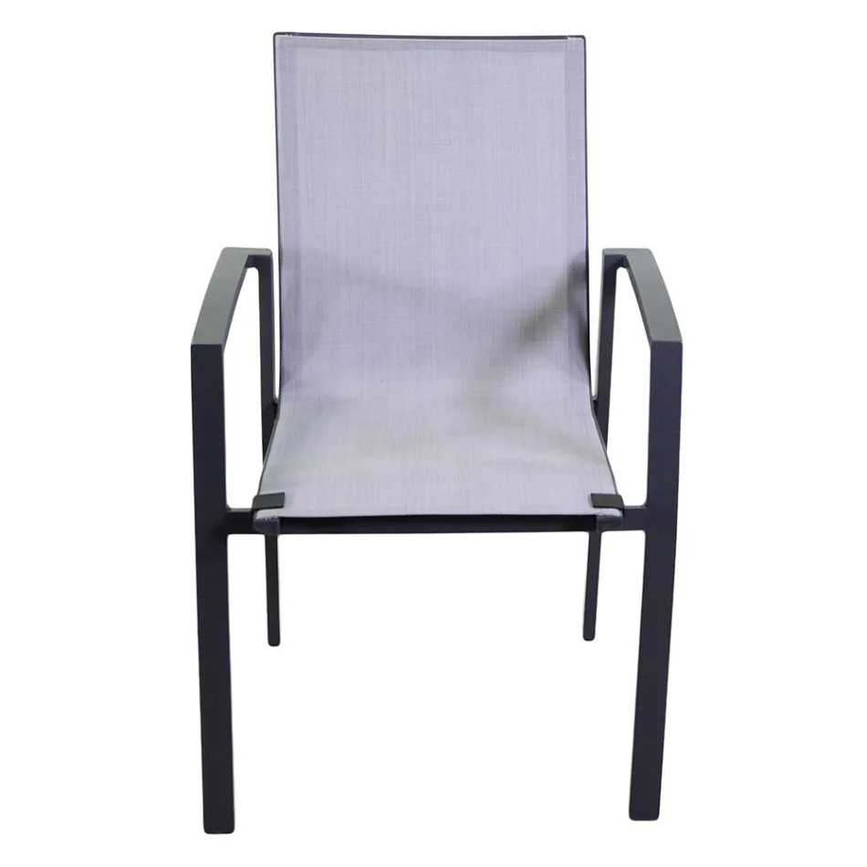 Cadeirão de exterior em alumínio e textilene - Mapa Viadurini