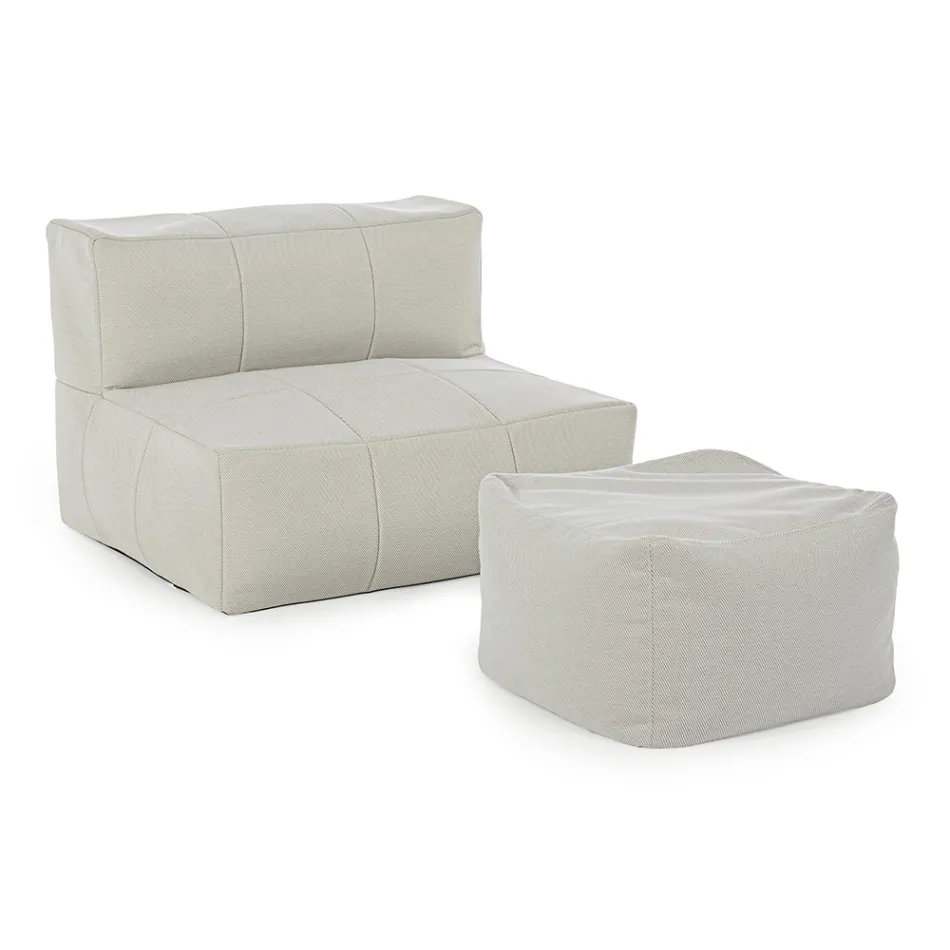 Poltrona Outdoor Forrada em Tecido Removível, Homemotion - Lydia Viadurini