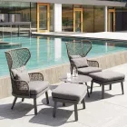 Varaschin Emma poltrona ao ar livre estofada de design moderno Viadurini