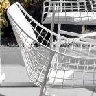 Varaschin Summer outdoor armchair Design em aço branco Viadurini
