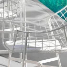 Varaschin Summer outdoor armchair Design em aço branco Viadurini