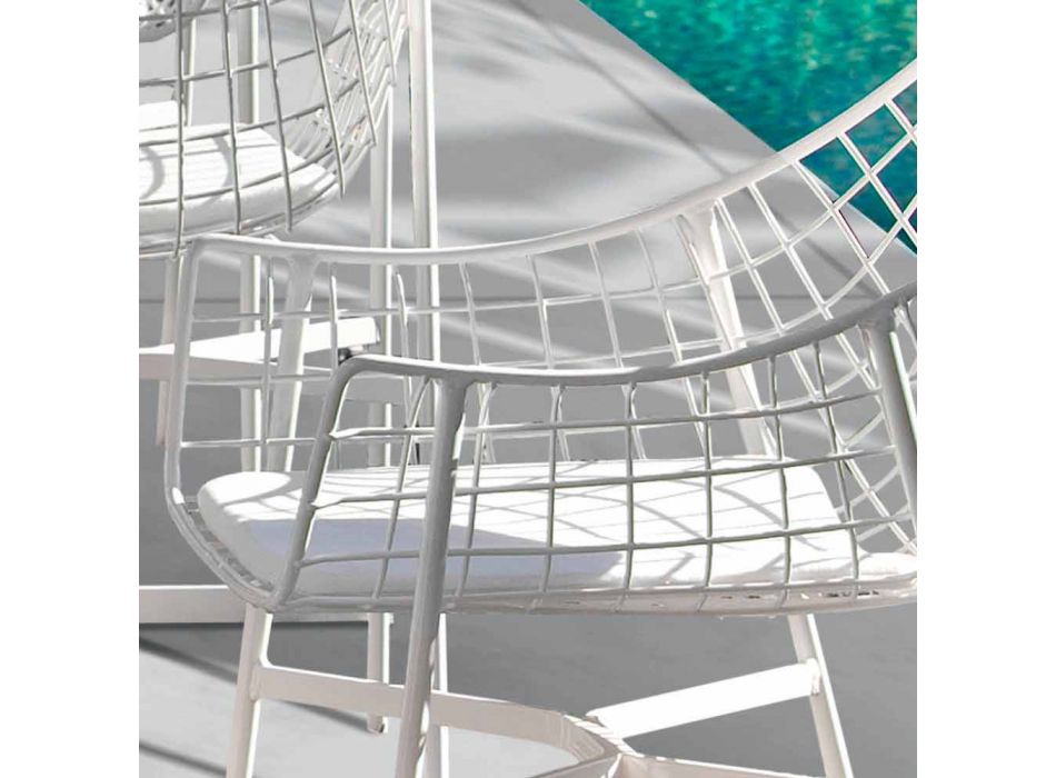 Varaschin Summer outdoor armchair Design em aço branco Viadurini