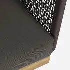 Poltrona de Jardim com Base em Teca e Encosto em Corda, Homemotion - Chantall Viadurini