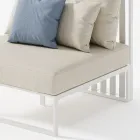 Poltrona de Jardim com Assento em Tecido e Estrutura em Alumínio Made in Italy - Juliediv Viadurini