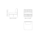 Poltrona de Jardim com Assento em Tecido e Estrutura em Alumínio Made in Italy - Juliediv Viadurini