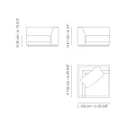 Poltrona de jardim com estrutura de canto direito fabricada na Itália - Rubik Viadurini