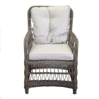 Cadeira de jardim com estrutura de alumínio revestida a polyrattan - Puntina Viadurini