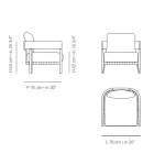 Cadeira de jardim com estrutura de madeira de teca feita na Itália - Briga Viadurini