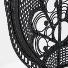 Poltrona de jardim exterior de design luxuoso em rattan preto - Serafino Viadurini