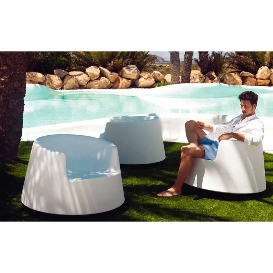 Poltrona de jardim design moderno Roleta Vondom em polietileno Viadurini