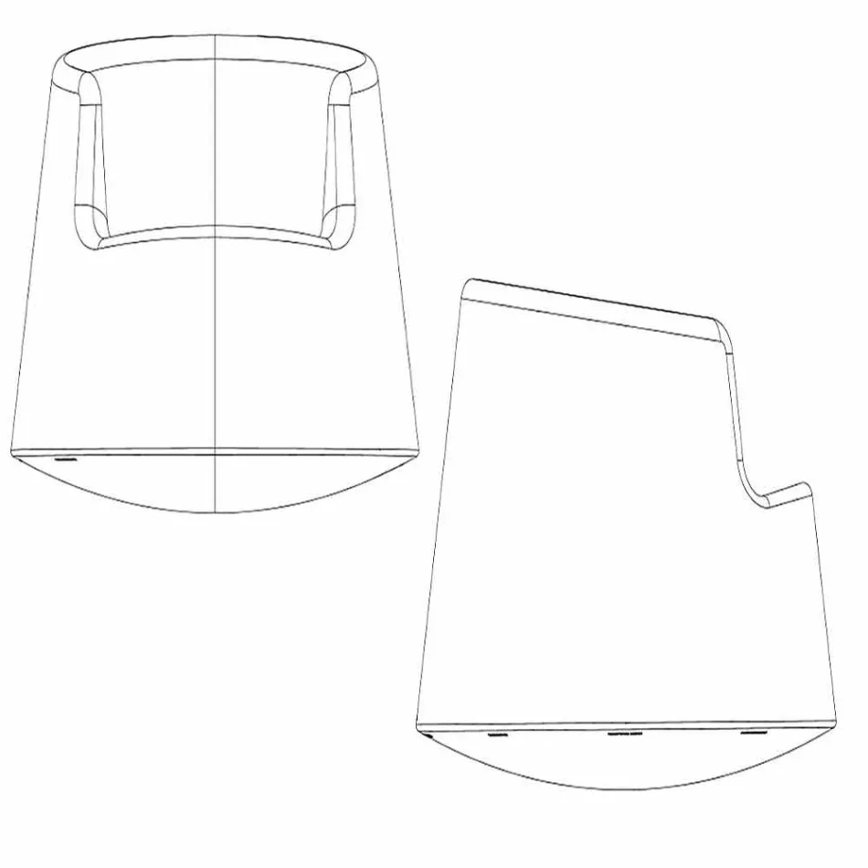 Poltrona de jardim design moderno Roleta Vondom em polietileno Viadurini