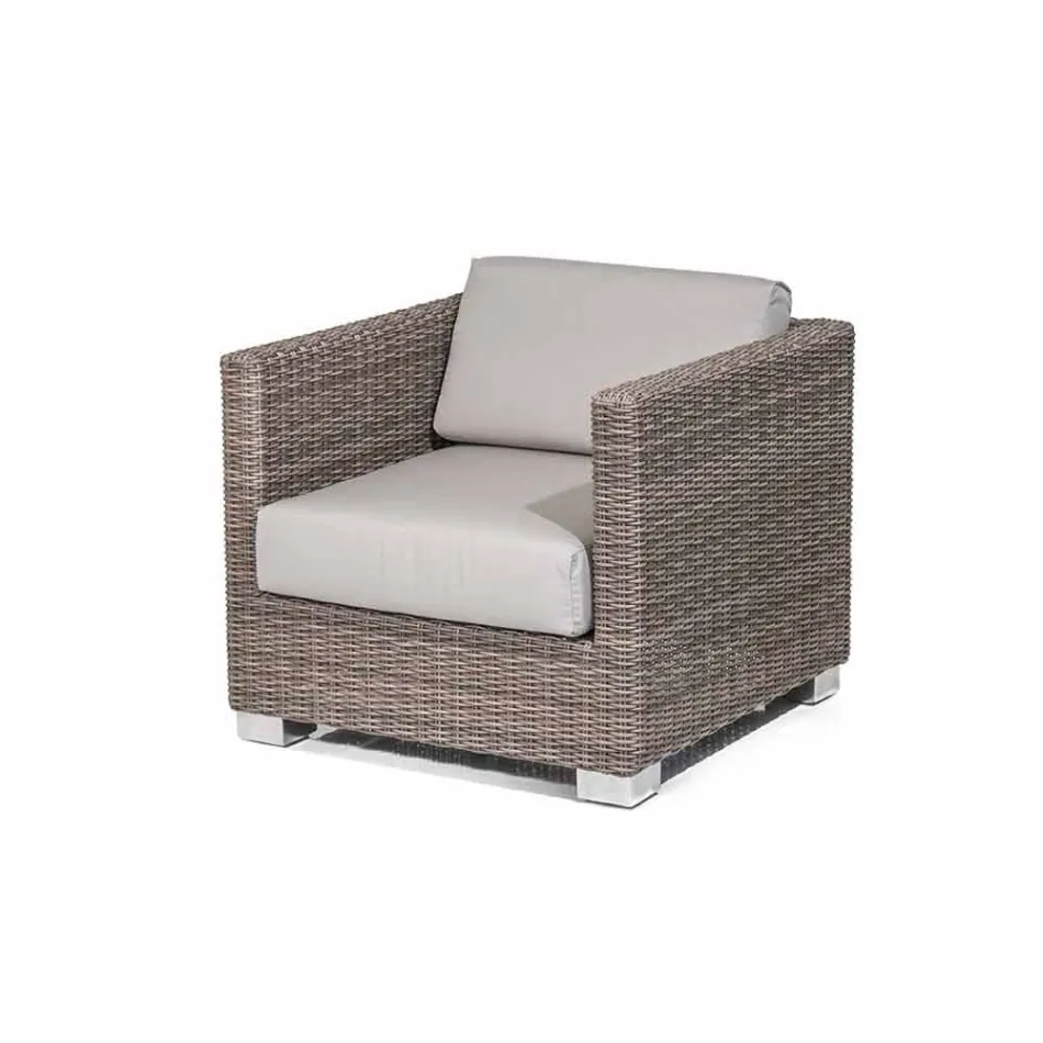 Poltrona mão tecido design jardim Elsa Viadurini