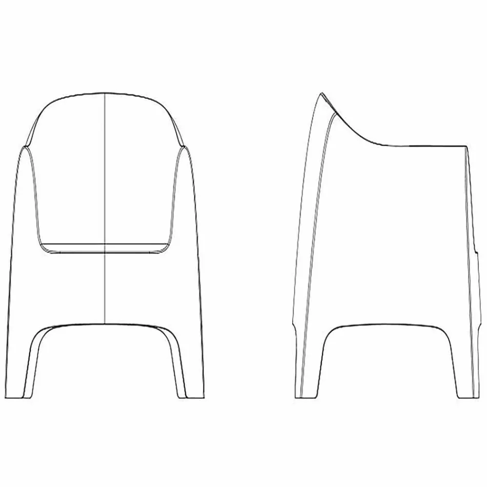 Sólido por poltrona de design Vondom em polipropileno Viadurini