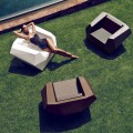 Poltrona de design moderno para exterior, em polietileno, Faz by Vondom