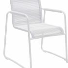 Cadeira de jardim em alumínio branco Design moderno empilhável - Wisky Viadurini