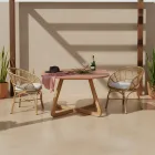 Poltrona de Jardim em Tecelagem e Almofada de Alumínio e Polirattan - Ellide Viadurini