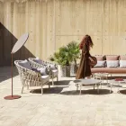 Poltrona de jardim de alumínio feita na Itália - Emmacross por Varaschin Viadurini