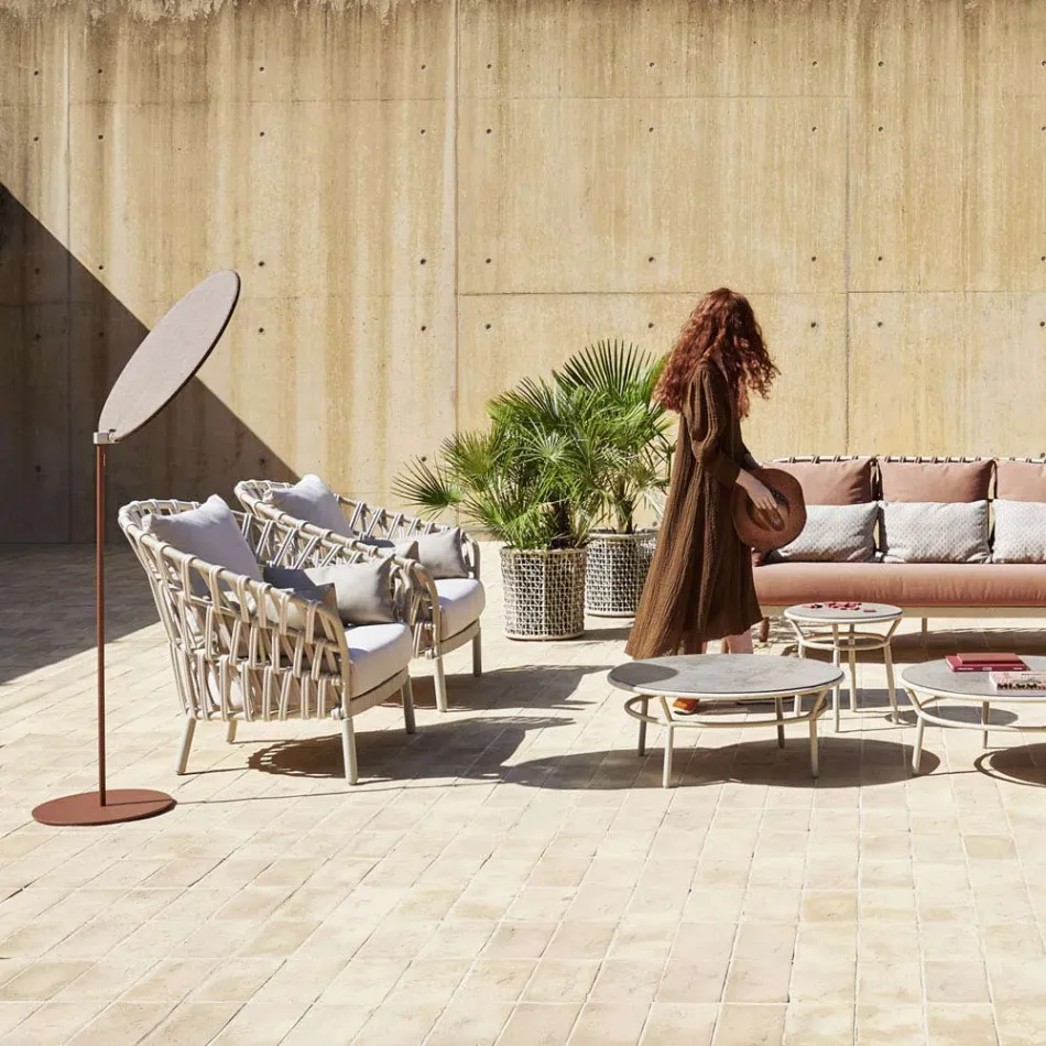 Poltrona de jardim de alumínio feita na Itália - Emmacross por Varaschin Viadurini