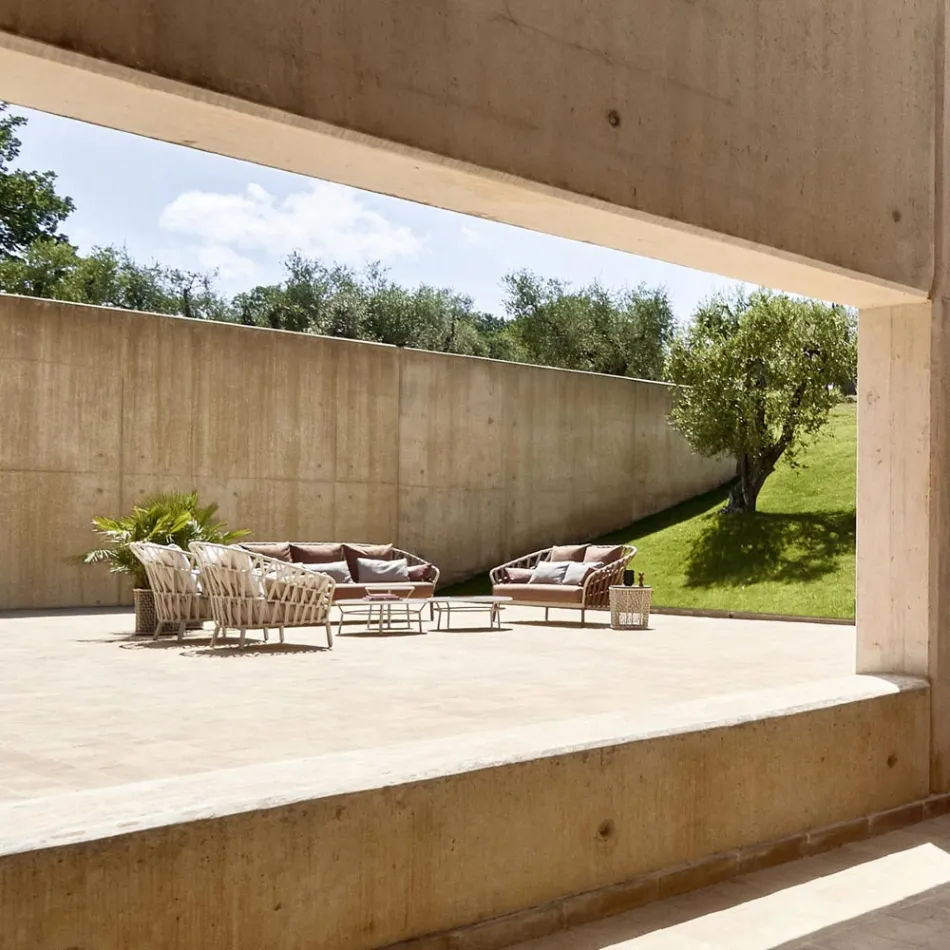 Poltrona de jardim de alumínio feita na Itália - Emmacross por Varaschin Viadurini