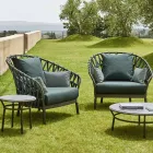 Poltrona de jardim de alumínio feita na Itália - Emmacross por Varaschin Viadurini