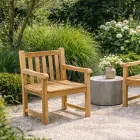 Poltrona de Jardim em Madeira Teca Natural - Yggdrasil Viadurini