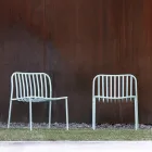 Poltrona de jardim empilhável de metal feita na Itália 2 peças - simplesmente Viadurini
