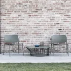 Poltrona de Jardim em Metal Pintado Made in Italy 2 Peças - Synergy Viadurini