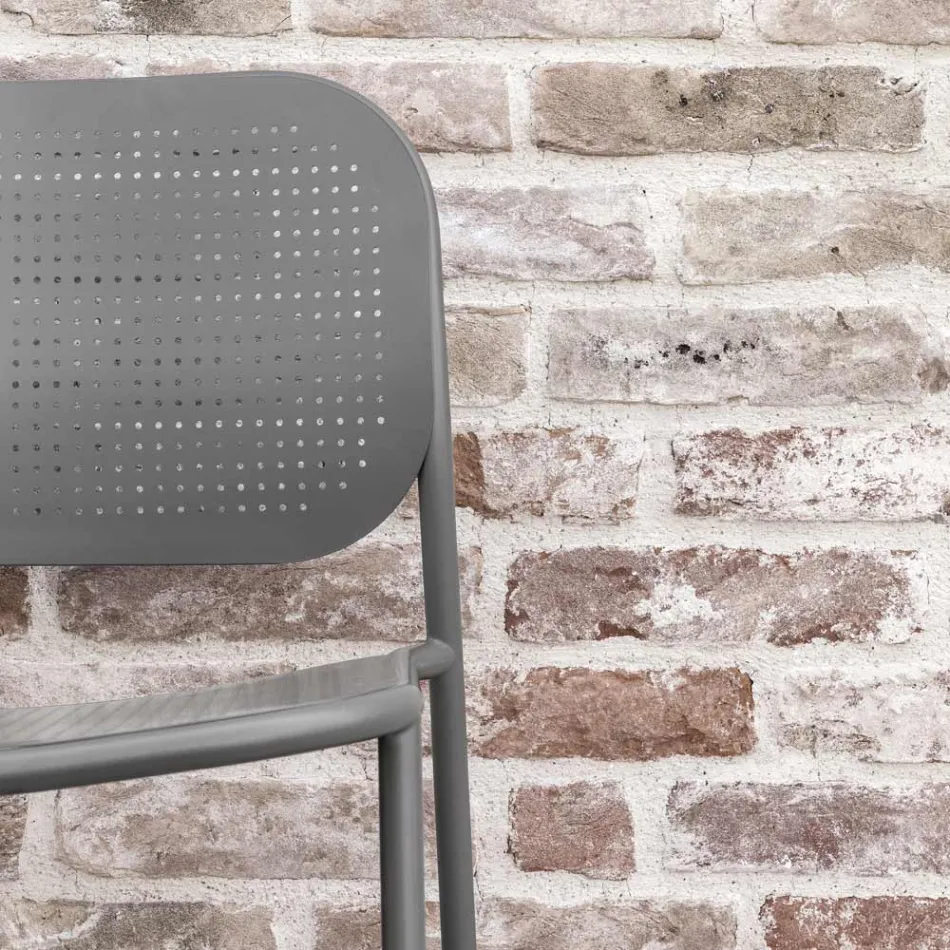 Poltrona de jardim em metal pintado made in Italy 2 peças - Synergy Viadurini