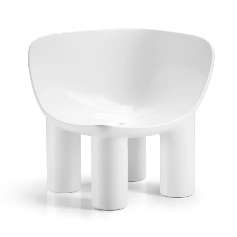 Poltrona de Jardim em Polietileno e Tecido Made in Italy - Freccia Viadurini