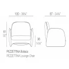 Pezzettina by Vondom poltrona de jardim de polietileno, design Viadurini