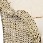 Poltrona de Jardim em Rattan Natural para Exterior com Almofadas - Supreme Viadurini