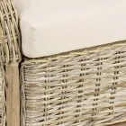 Poltrona de Jardim em Rattan Natural para Exterior com Almofadas - Supreme Viadurini