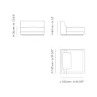 Poltrona de jardim de tecido fabricada na Itália - Rubik Viadurini