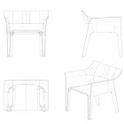 Poltrona de jardim Pedrera Vondom em polipropileno e fibra de vidro Viadurini