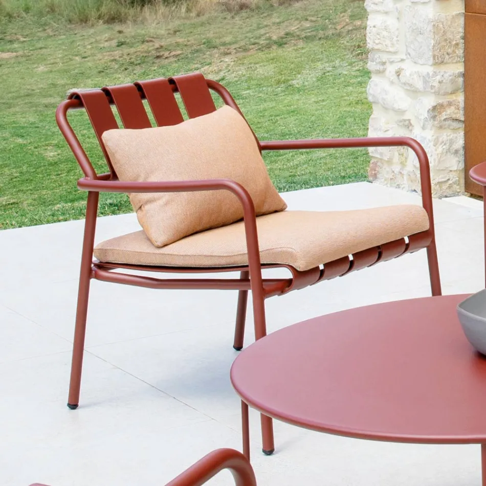 Cadeirão de jardim totalmente em alumínio - Resplandecente Viadurini