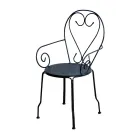 Cadeira de jardim feita inteiramente de metal - Arquivo Viadurini