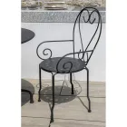 Cadeira de jardim feita inteiramente de metal - Arquivo Viadurini