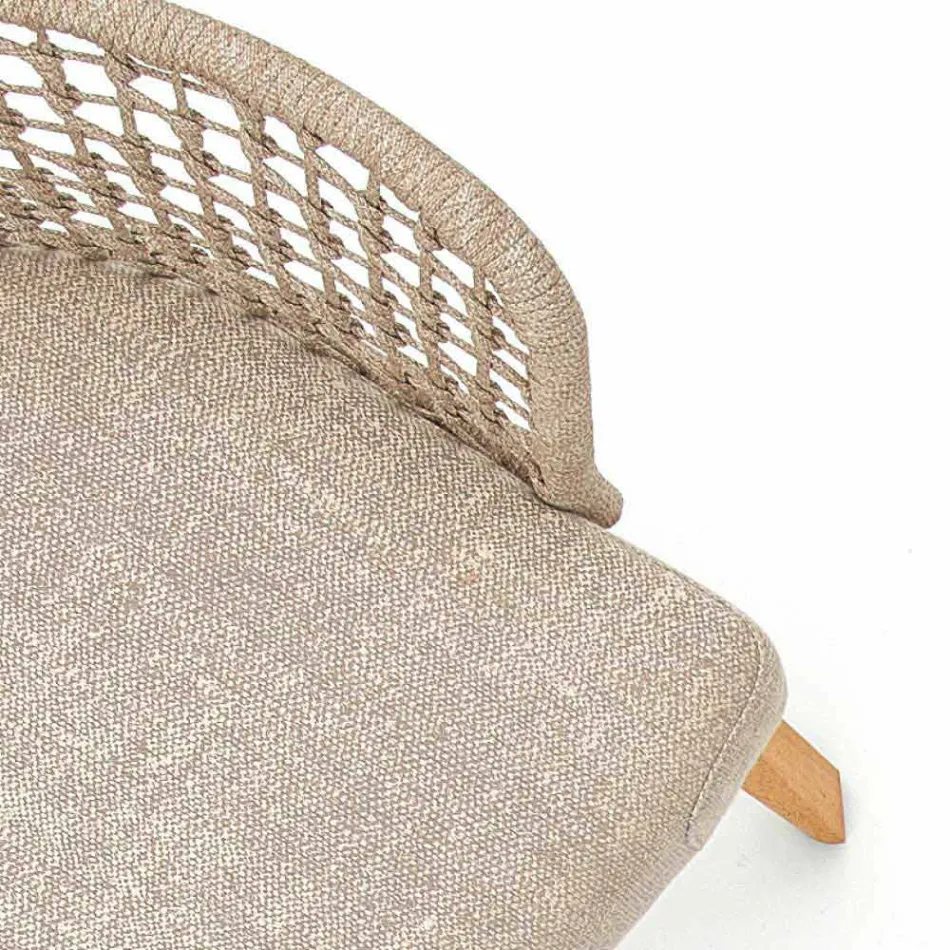 Modern Varaschin Emma poltrona de jardim em madeira iroko sólida Viadurini