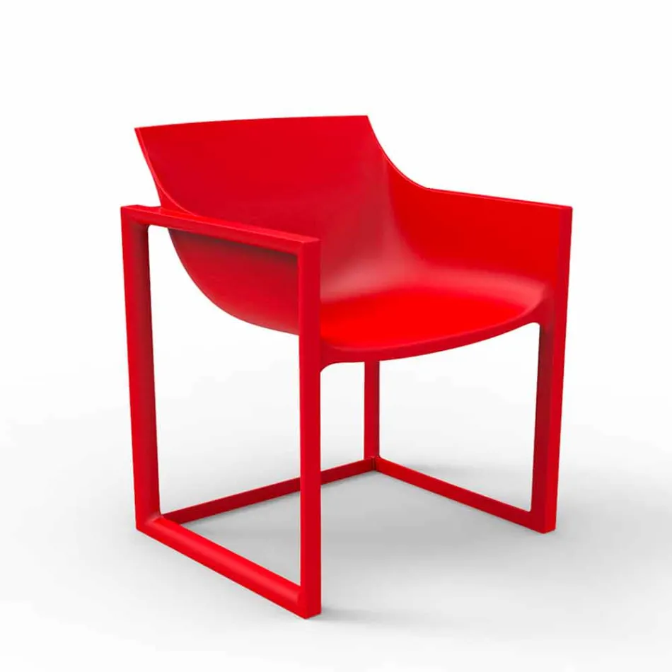 Poltrona de jardim WallStreet Vondom, polipropileno e fibra de vidro Viadurini