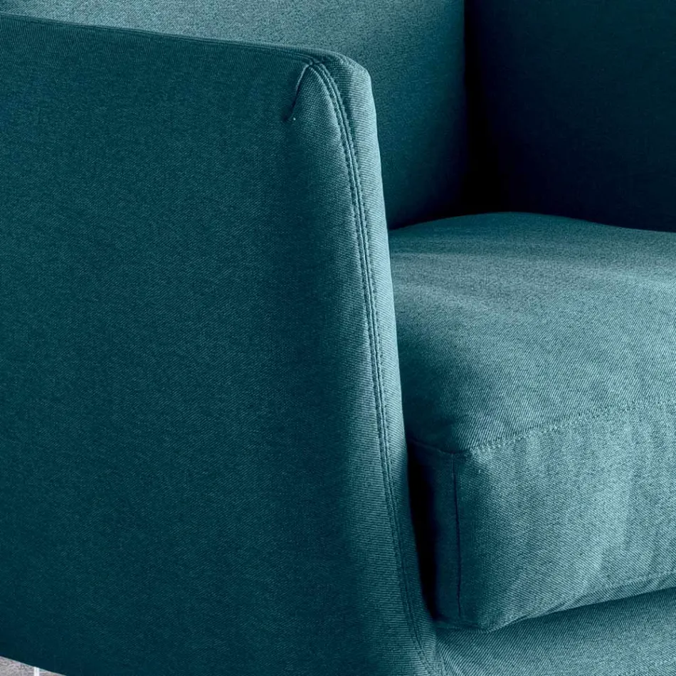 Poltrona de sala com opção de base giratória ou fixa Made in Italy - Ironic Viadurini