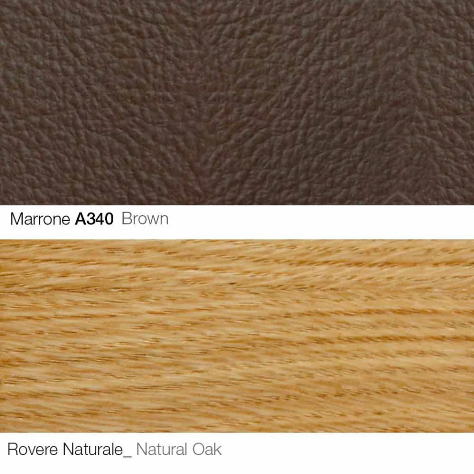 Poltrona Sala com Apoio para Pés em Couro e Madeira Made in Italy - Butterfly Viadurini